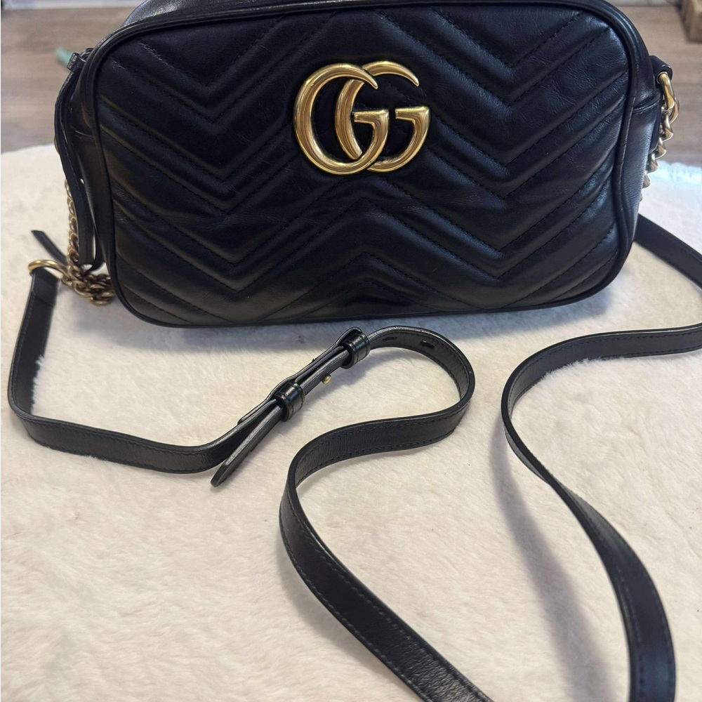 Gucci Black Quilted Small Leather Bag